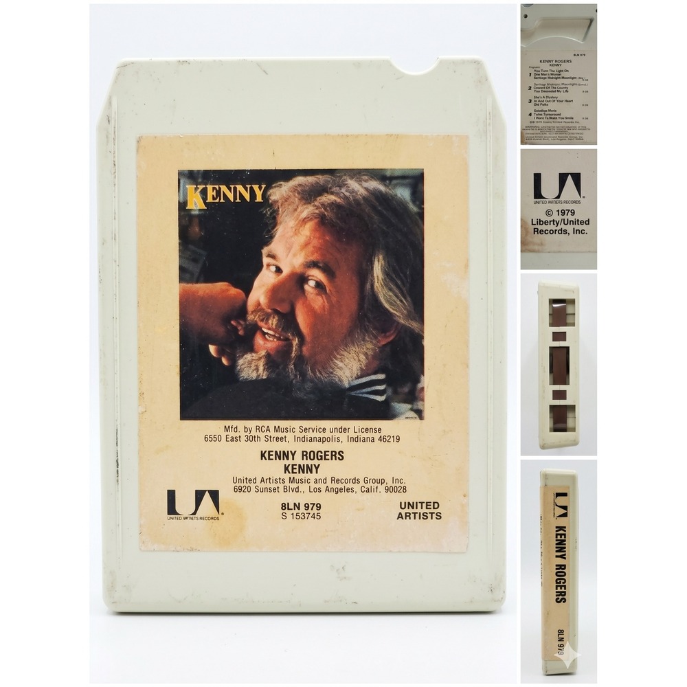 Kenny Rogers Kenny 8 Track Tape Album 1979 United Artists Vintage Country Music